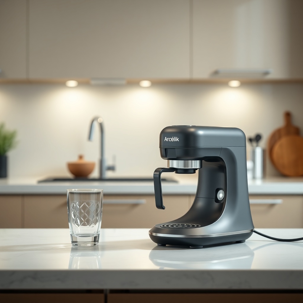 A realistic photo of Arçelik 3140 S on a kitchen counter
